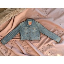 Levis - Cropped Denim Trucker Jacket - Women's Large