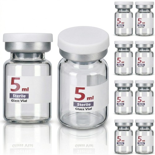 10 Pack 5ml Sterile Vials for Injections, Self-Healing Port, Empty Vials for ... - 第 1/9 張圖片