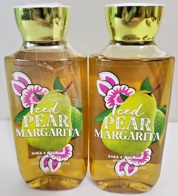 2 BATH & BODY WORKS ICED PEAR MARGARITA BODY WASH SHOWER GEL 10 FL OZ SHEA NEW
