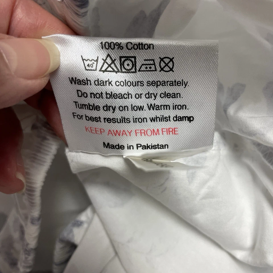 Sábana Ajustable Coles y Rosas Alderney King Azul Francés Floral Casa de Campo Foto 3 de 3