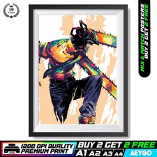 CHAINSAW MAN Denji Makima Anime Wall Art Picture Poster Print BUY 2 GET 2 FREE