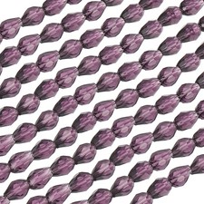 650 Pcs Teardrop Faceted Glass Crystal Beads for Jewelry Making, Purple