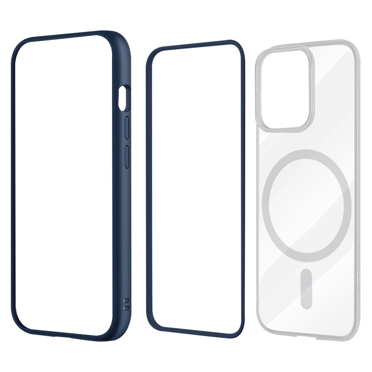 Coque iPhone 15 Plus Rhinoshield Mod NX bleue avec dos interchangeable antichoc - 4