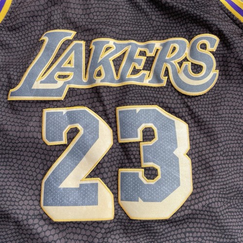 Lebron James Mamba Jersey Size 48 Los Angeles Lakers Nike Black Jersey - Picture 3 of 10