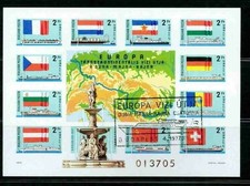 HUNGARY 1977 Sc #2514 Mi #138B IMPERF EUROPA SHIPS FLAGS FIRST DAY -S11732-1