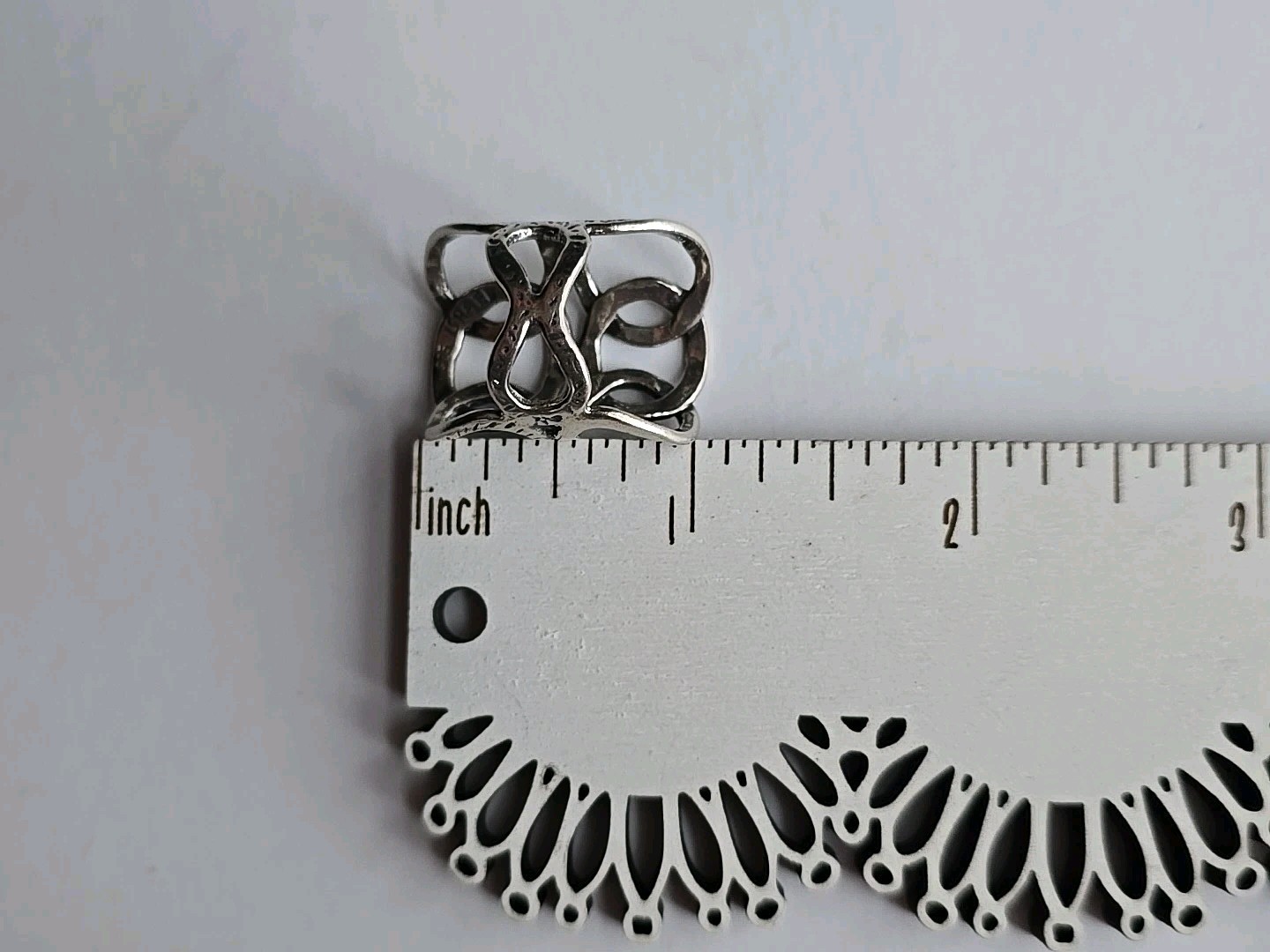 Sterling Ring Interlocking Circles Marked 925 Isr… - image 10