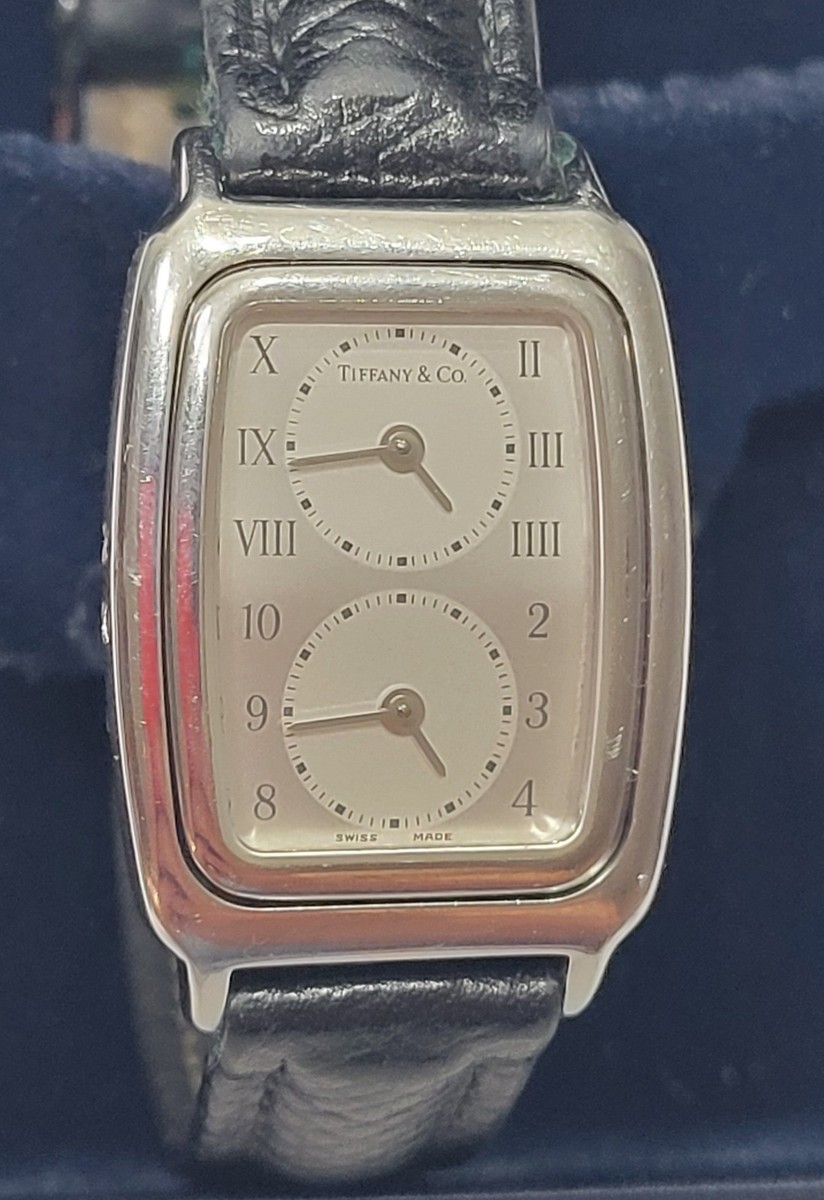 Tiffany & Co. L201 Dual Time 22x29 mm 5 Jewels Quartz Ladies Watch