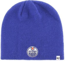 47 Brand Edmonton Oilers NHL Beanie Royal Beany Hat One Size