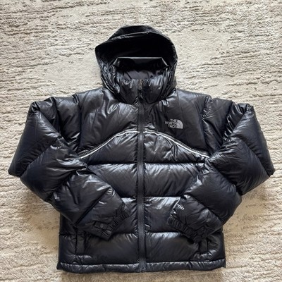 The North Face Nuptse 700 Goose Down Winter Puffer Jacket Women Small Black TNF