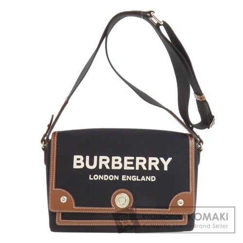 BURBERRY Logo Shoulder Bag Canvas Women's Used