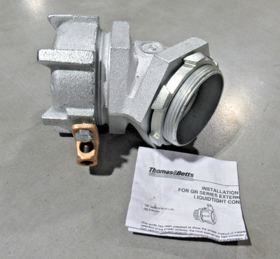ABB Thomas & Betts 5249GR 3'' Metall Liquidtight Rohrverbinder, 45 Grad NEU