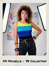Vintage My Michelle Color Block Sleeveless Top Sz 9/10 Retro Mod Y2K Made in USA
