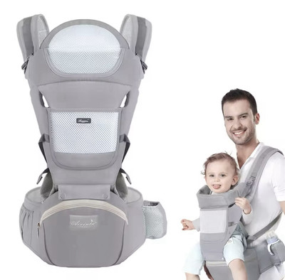 Babytrage mit Hüftsitz   6-in-1 Tragesystem für Neugeborene & Kleinkinder