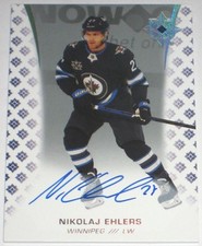 2020-21 UPPER DECK ULTIMATE COLLECTION NIKOLAJ EHLERS AUTOGRAPH CARD