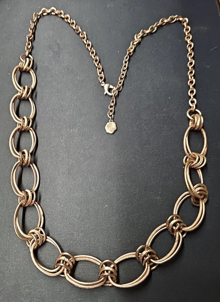 R.J. Graziano серебристого тона большой и маленький круг ссылка цепочка ожерелье - Изображение 3 из 4