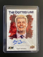 AEW 2021 Cody Rhodes Dotted Line Autograph Upper Deck First Edition Auto