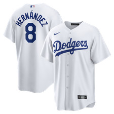 Los Angeles Dodgers Kike Hernandez #8 Nike White Home Official MLB Player Jersey