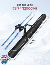 KEMIMOTO Ski Bag, 360  Fully Padded Ski Bag, Fit Skis Up to 78.74 inches 200...