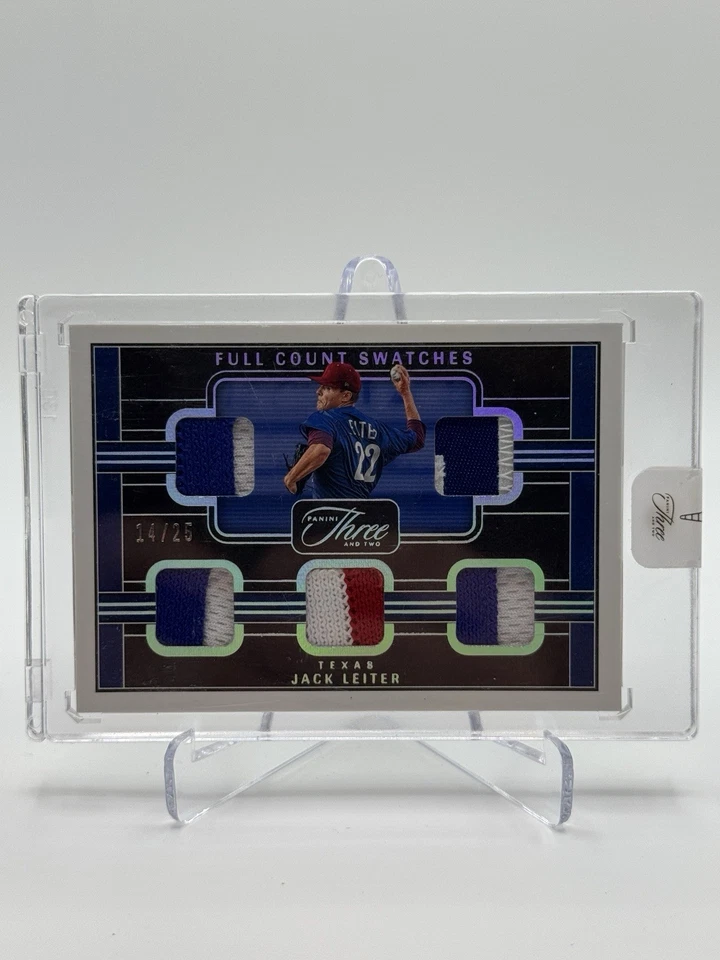 2023 Panini Three & Two Full Count Swatches #FCS-JL JACK LEITER Holo Silver /25 - Image 2 of 3
