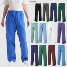 Medical Scrub Trouser Healthcare Hospital Work Wear Uniform Unisex Plain Trouser