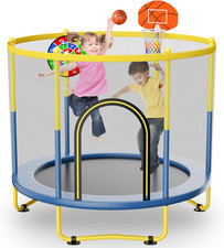 6FT Indoor Trampoline for Kids Ages 1-8, 72" Mini Toddler Indoor  Outdoor Tramp