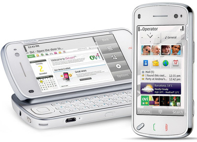 NOKIA N97 N97-1 Chrome Silber RM-505  (Ohne Simlock) Handy-Top Zustand