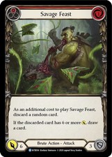 Savage Feast (Red) - Rainbow Foil - Unlimited Edition NM Flesh and Blood Welcome