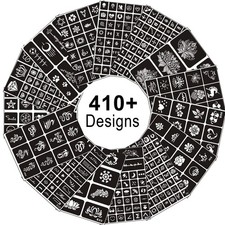 410 Temporary Tattoo Stencils for Kids, Women, Face, Body Art DIY Kits