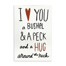 Bushel and a Peck Hug Around the Neck Wall Plaque 10x15