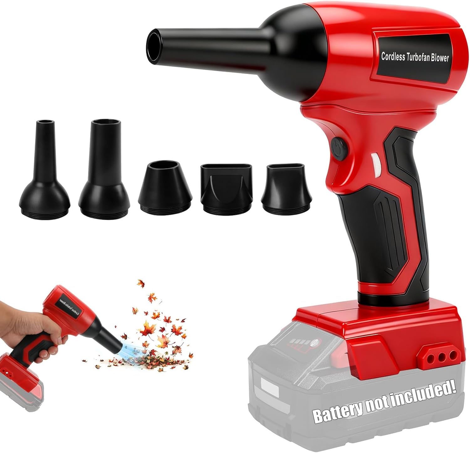 For Milwaukee 18v Battery 130,000 Rpm Jet Blower W/5 Nozzle