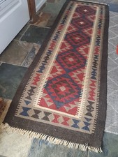 Tribal Kilim Wool Runner Rug 74 × 24 handwov...
