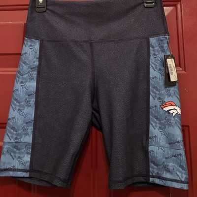 Denver Broncos 2 Pocket Ladies Bike Shorts Size Med MSRP $59.99