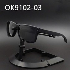 Oakley Holbrook Polarized Sunglasses All Matte Black / Sliver Logo