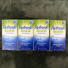 REFRESH Relieva Lubricant Eye Drops - 10 mL x 4 Bottles  Exp: 2026 