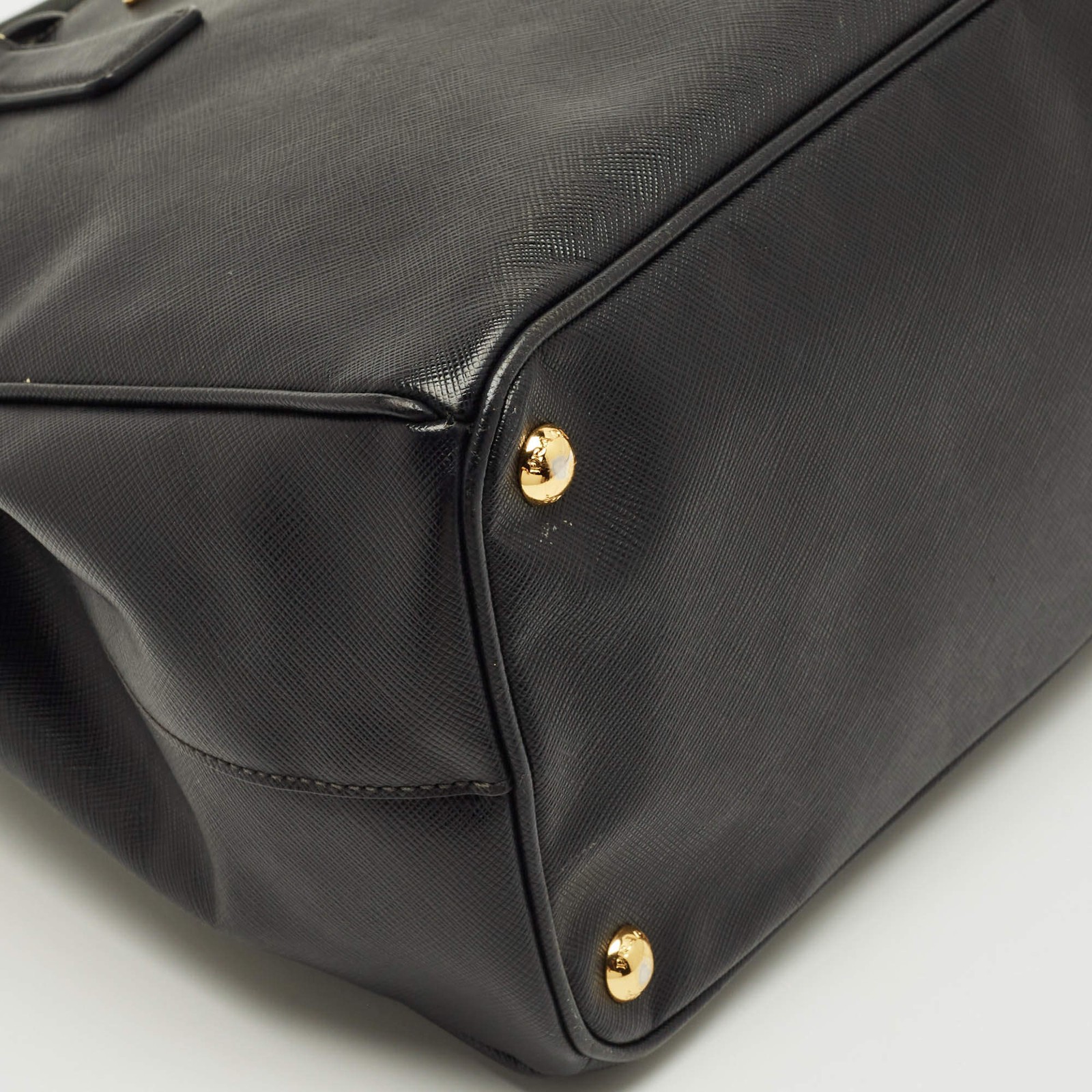 Prada Black Saffino Leather Medium Double Zip Tote thumbnail 15