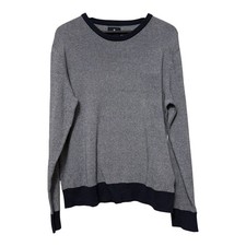Ben Sherman Sweater Men  s Size XL Navy Crew Neck Long Sleeve Pullover Contrast