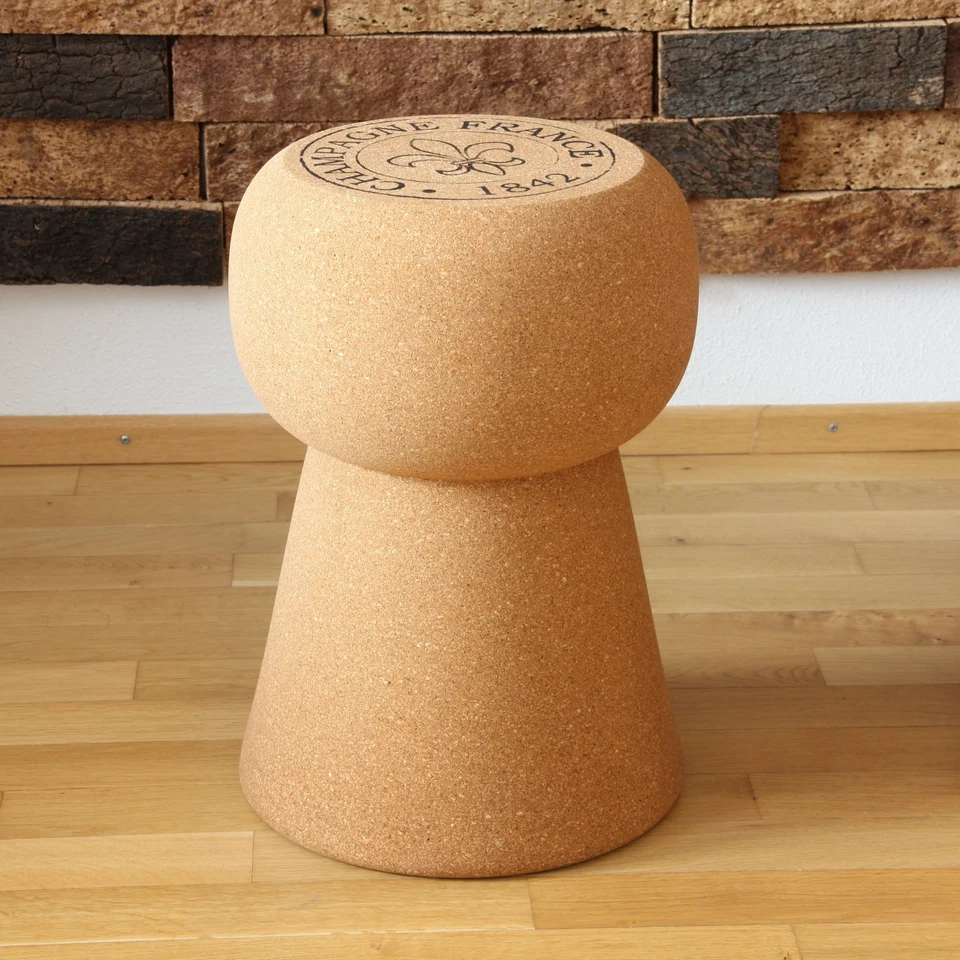 Hocker aus Kork in Form eines Champagnerkorkens - Bild 2 von 4