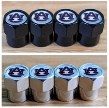 4pcs Metal Alloy Tire Air Valve Stem Caps AUBURN TIGERS Auto Accessories