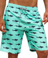 Men'S Swim Trunks 9" Quick Dry Bathing Suit Big Tall Beach Swimsuits