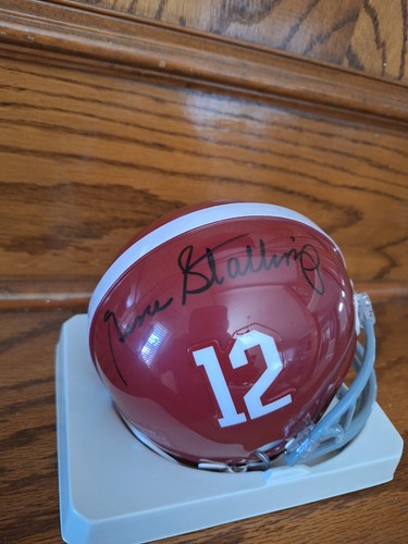 Gene Stallings Autographed Alabama Crimson Tide Riddell Mini Helmet