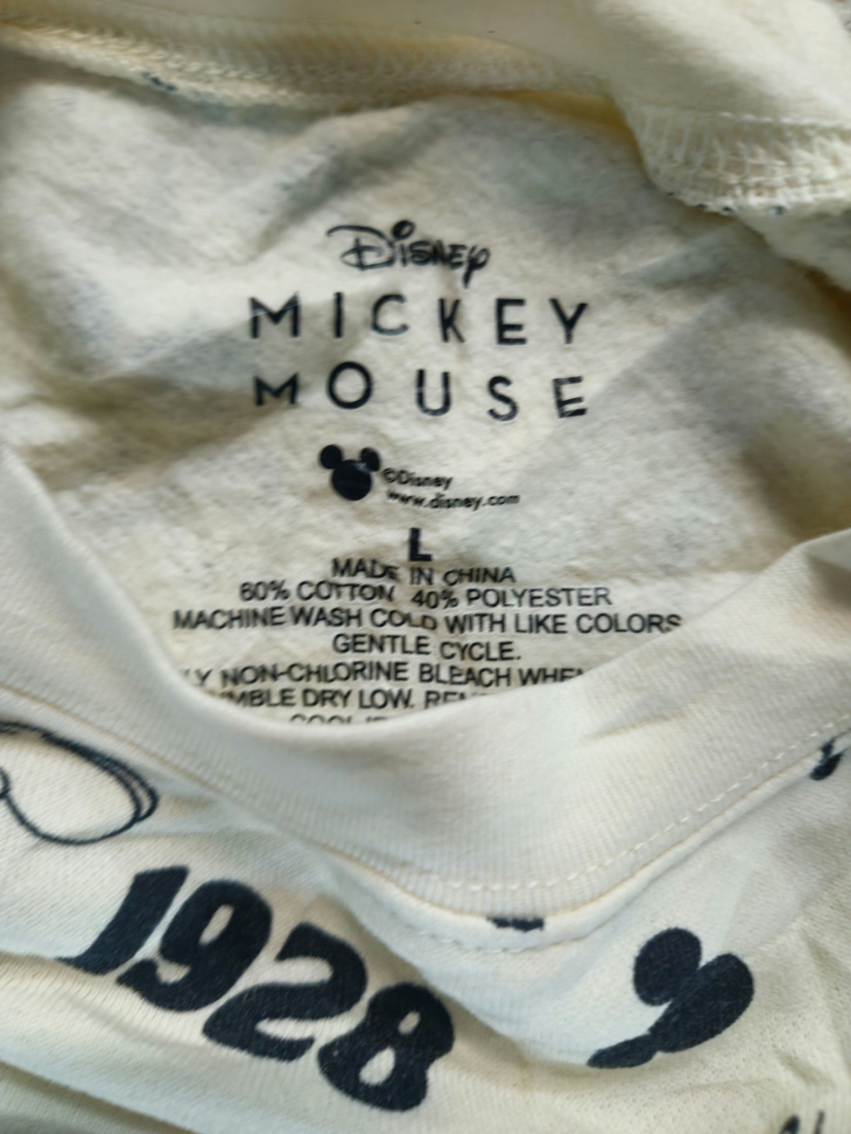 Disney Mickey Mouse 1928 All Over Print Sweater Mens L  Sweatshirt Pullover image 3