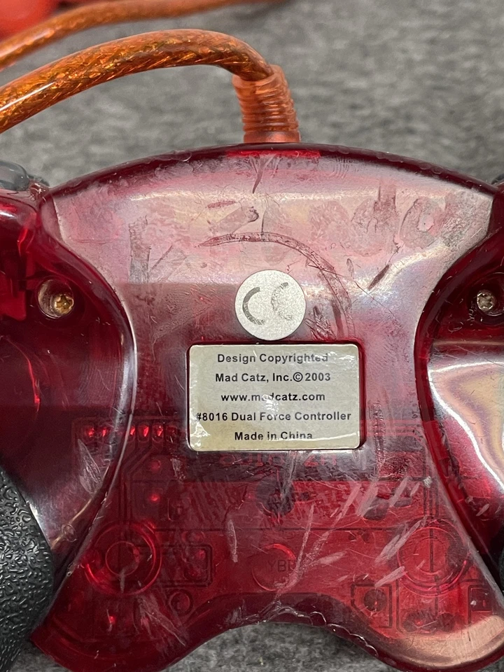 Mad Catz двойной силы красный проводной контроллер для консоли PlayStation 2 PS2 - Изображение 2 из 4