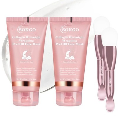 Collagen Overnight Wrapping Mask, Intensive Hydration Anti Aging Overnight Sk...