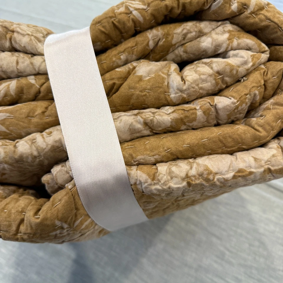 COLCHA REVERSIBLE REVERSIBLE GRANERO DE CERÁMICA JULIETTE TOILE PICK-STITCH COMPLETO/QUEEN ~ COSECHA Foto 4 de 4