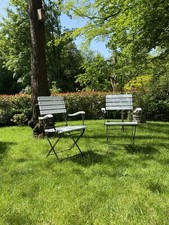 Clarence Folding Armchair Galvanised Wrought Iron Expertly Twisted