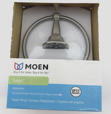 Moen Sage Brushed Nickel Towel Ring DN6886BN New