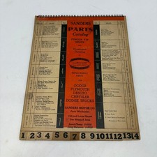 Vintage 1937-42 Mopar Sanders Parts Catalog Dodge Plymouth Desoto Chrysler