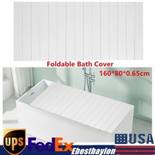 Bathtub Cover Folding Bath Lid Insulation Dust Cover for Bathroom, Home, SPA