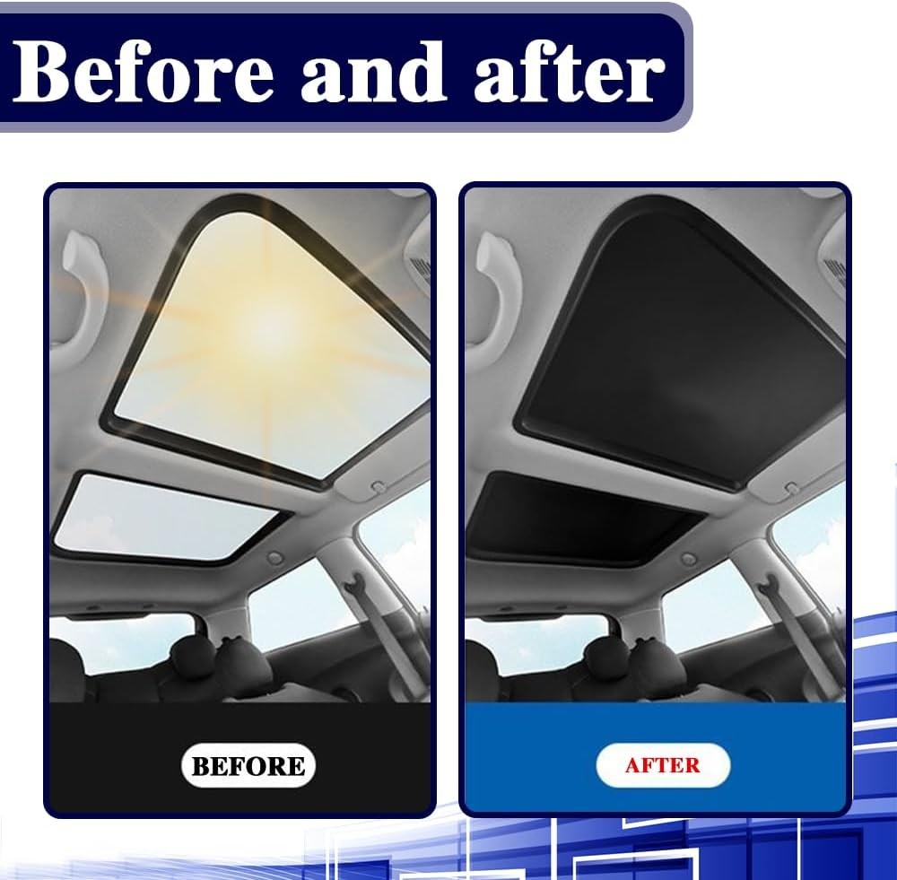 2PCS Car Sunroof Sunshade, Car Roof Cover, Foldable UV Reflector Reflective Cove