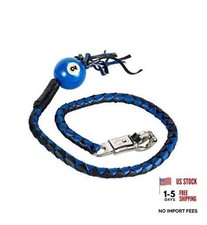 Motorcycle Get Back Whips in different Colors W/Pool Black Blue W/ 2 Ball